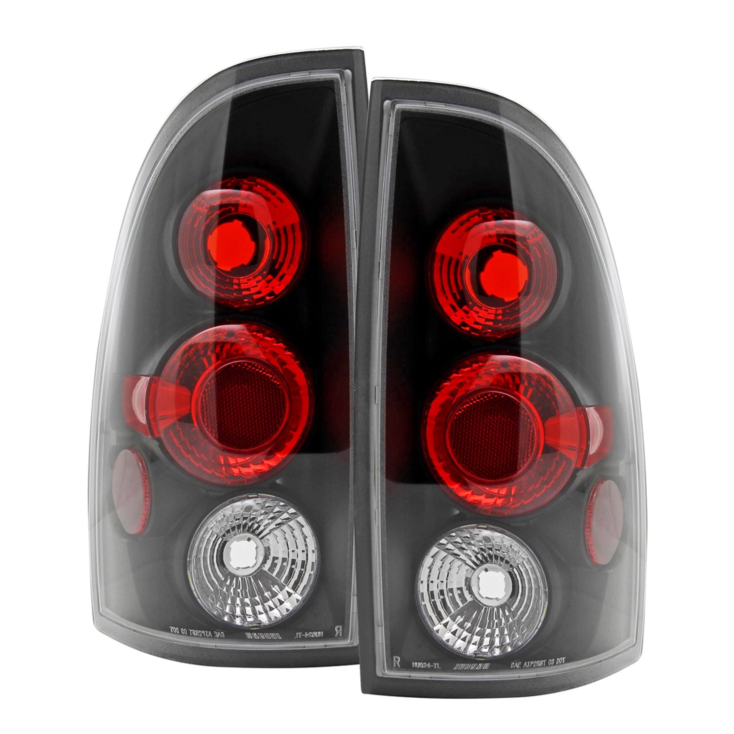 2005-2008 Toyota Tacoma Tail Lights Matte Black Housing/Clear Lens