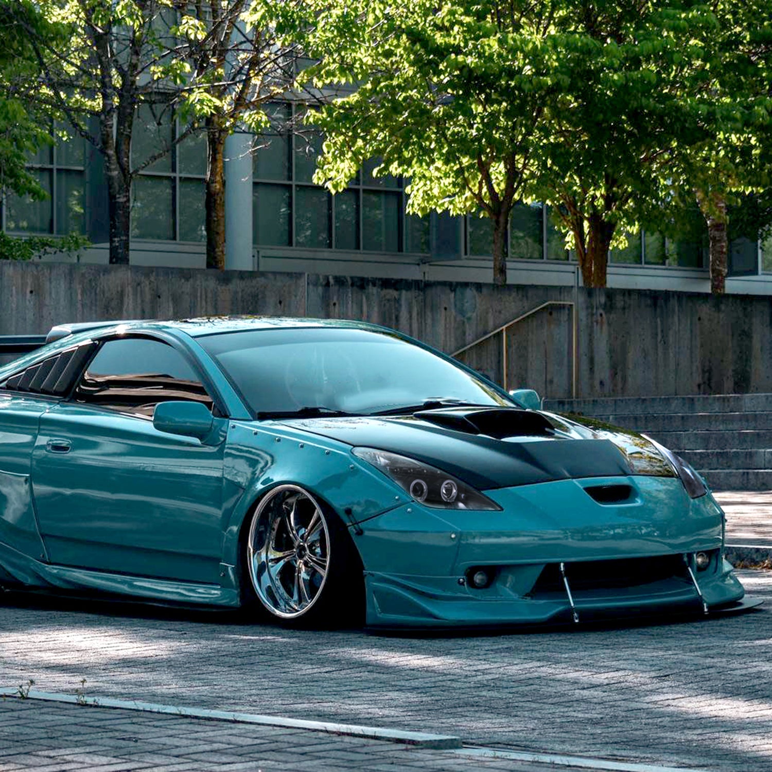 2000-2005 Toyota Celica Dual Halo Projector Headlights Glossy Black/Smoke Lens