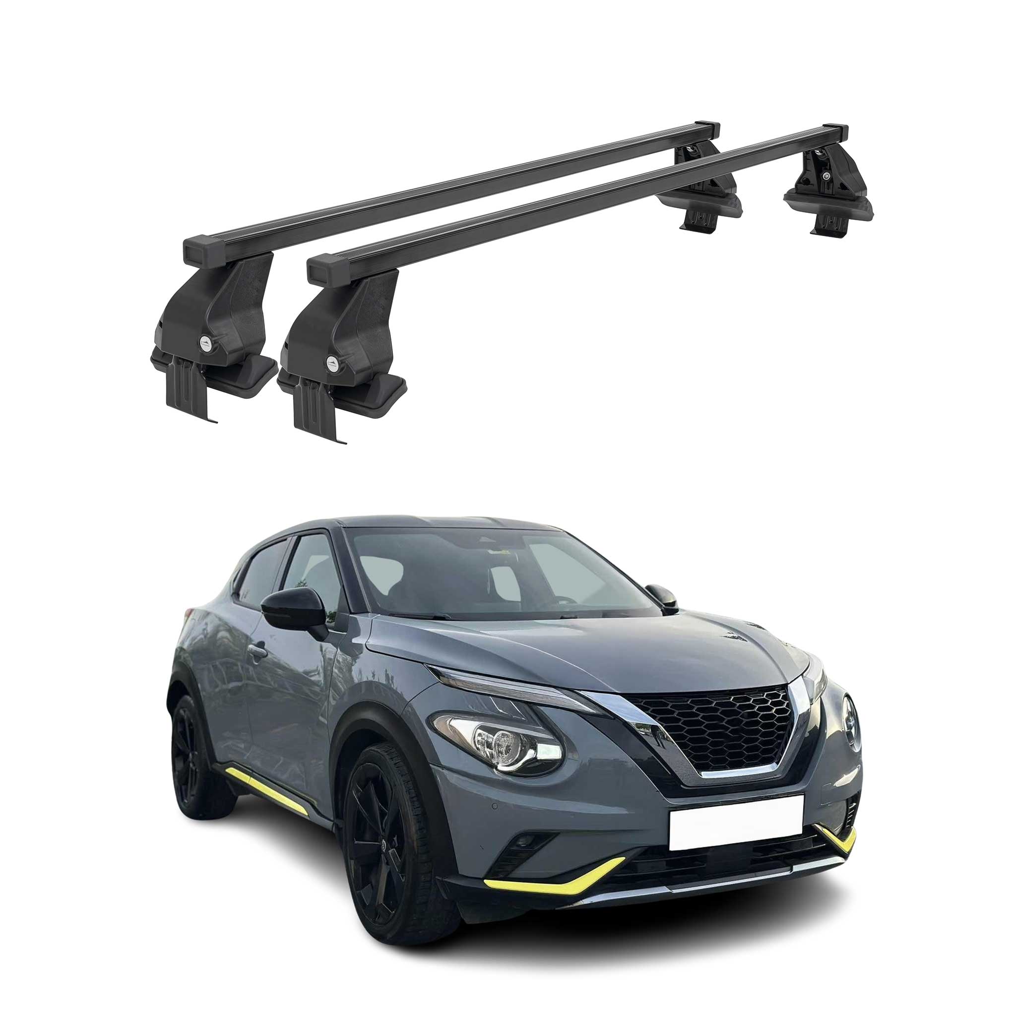 2019-2024 Nissan Juke Roof Rack Cross Bars Black