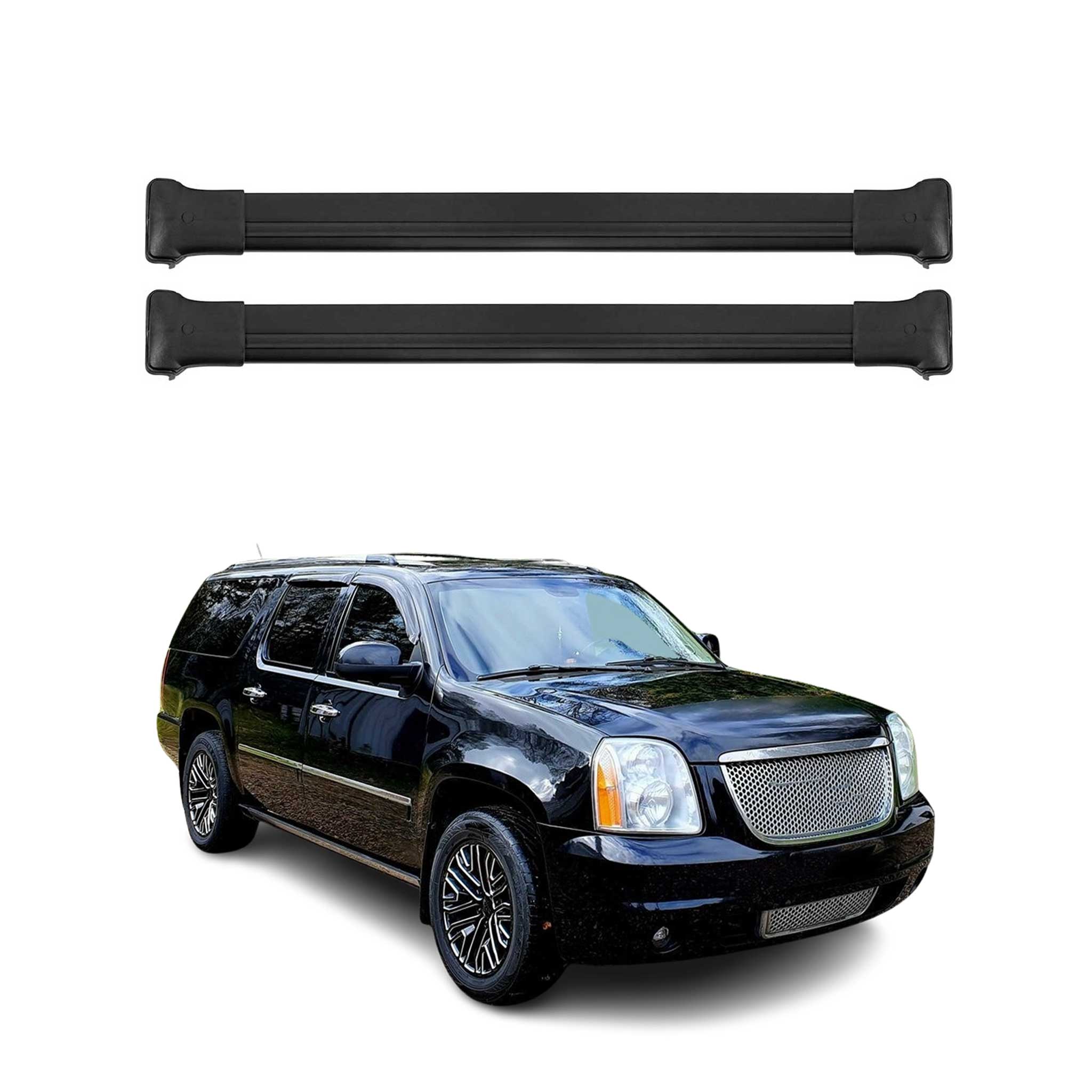 2007-2014 GMC Yukon Roof Rack Cross Bars Black