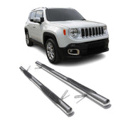2015-2024 Jeep Renegade Running Boards Side Steps Silver