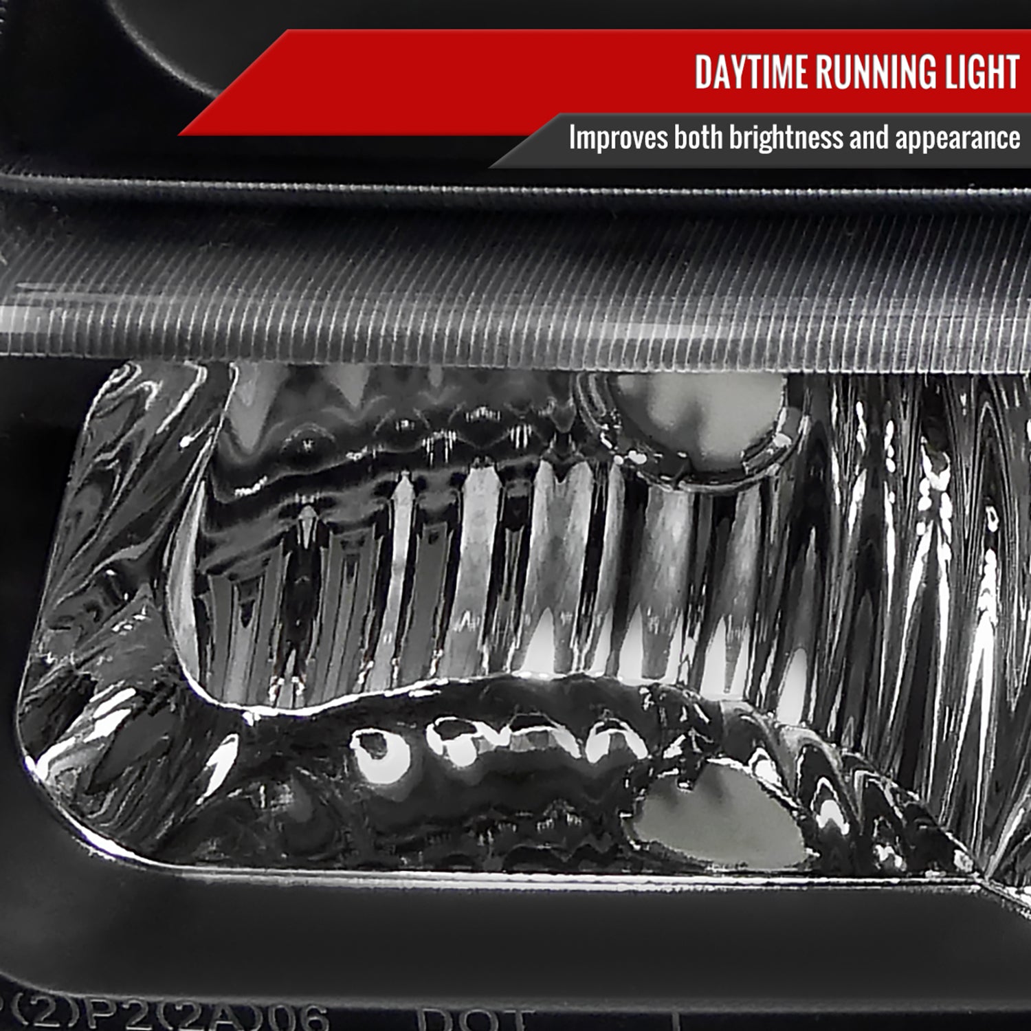 2002-2006 Chevy Avalanche/ Silverado Factory Headlights Bumper Lights Black