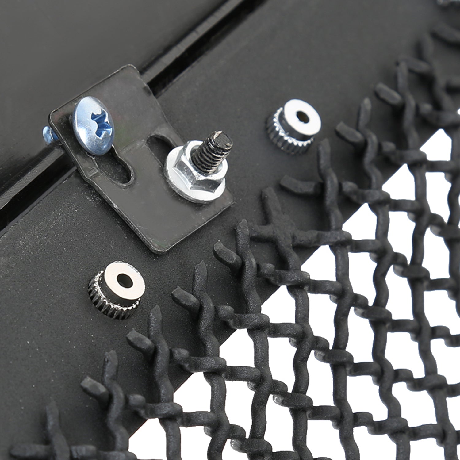 2005-2007 Ford F-250/350/450/550/Excursion Black ABS Rivet Grille w/Steel Mesh