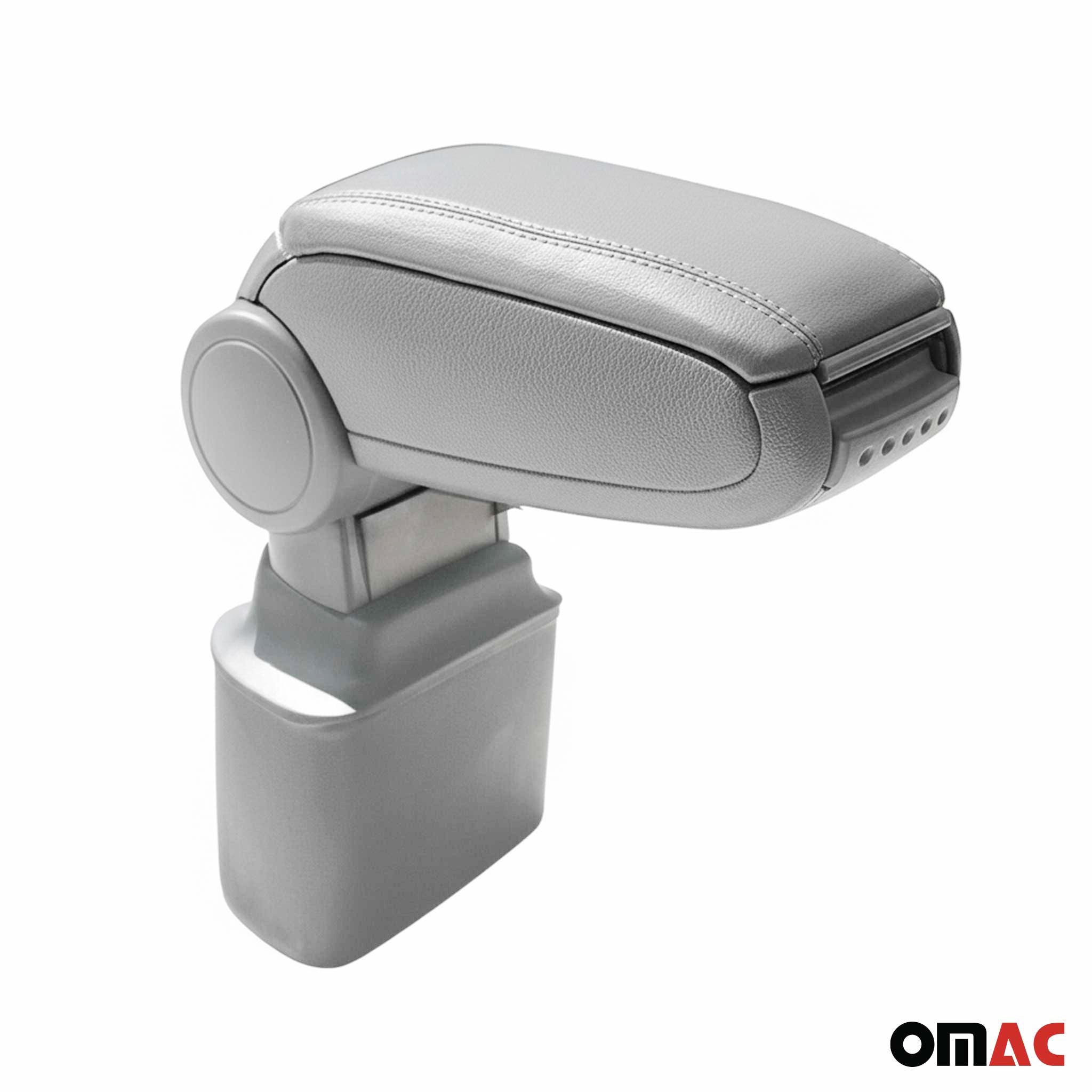 2011-2017 Nissan Juke Gray Center Console Armrest Plastic PU Leather 1Pc