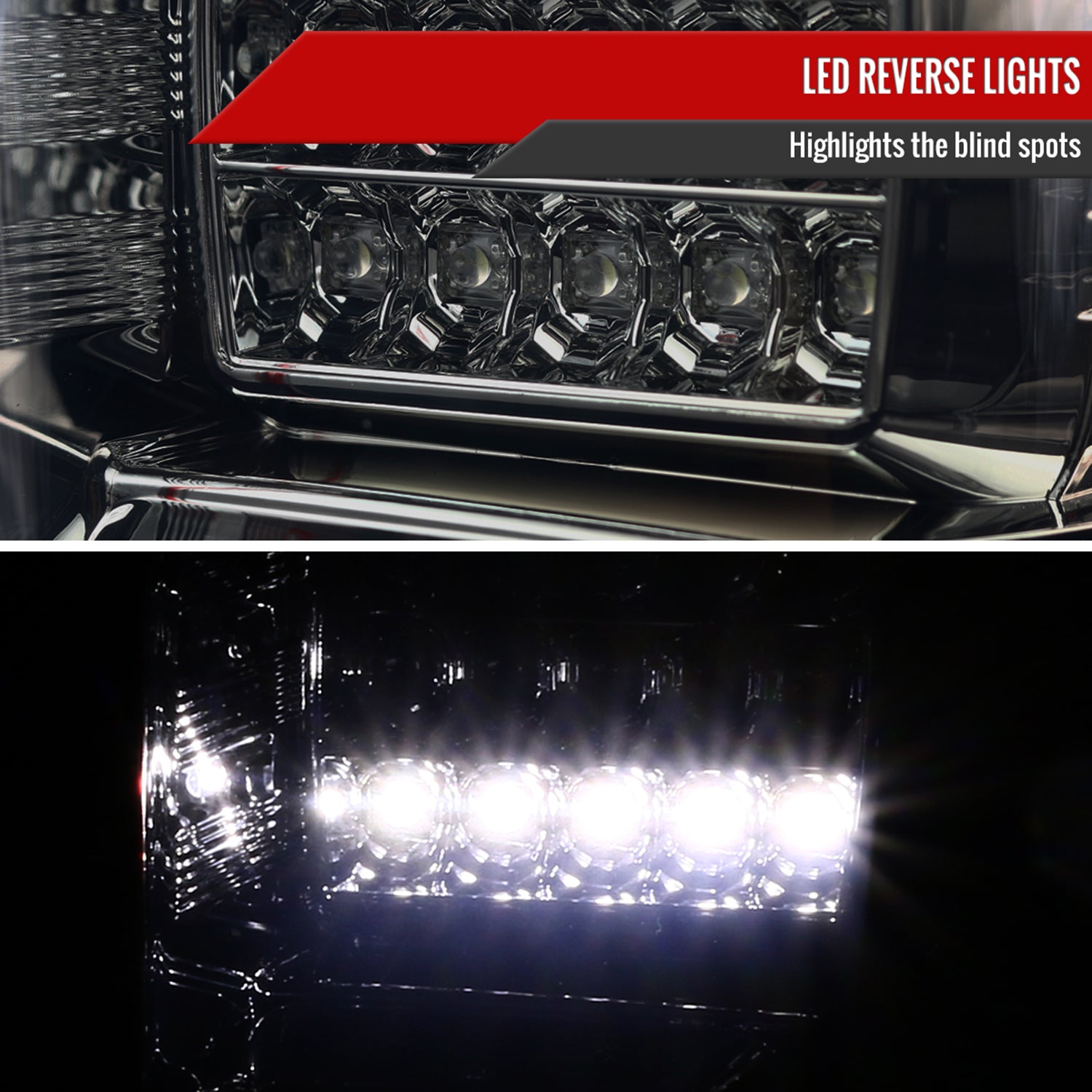 2015-2017 Ford F-150 LED Tail Lights Chrome Housing/Red Smoke Lens