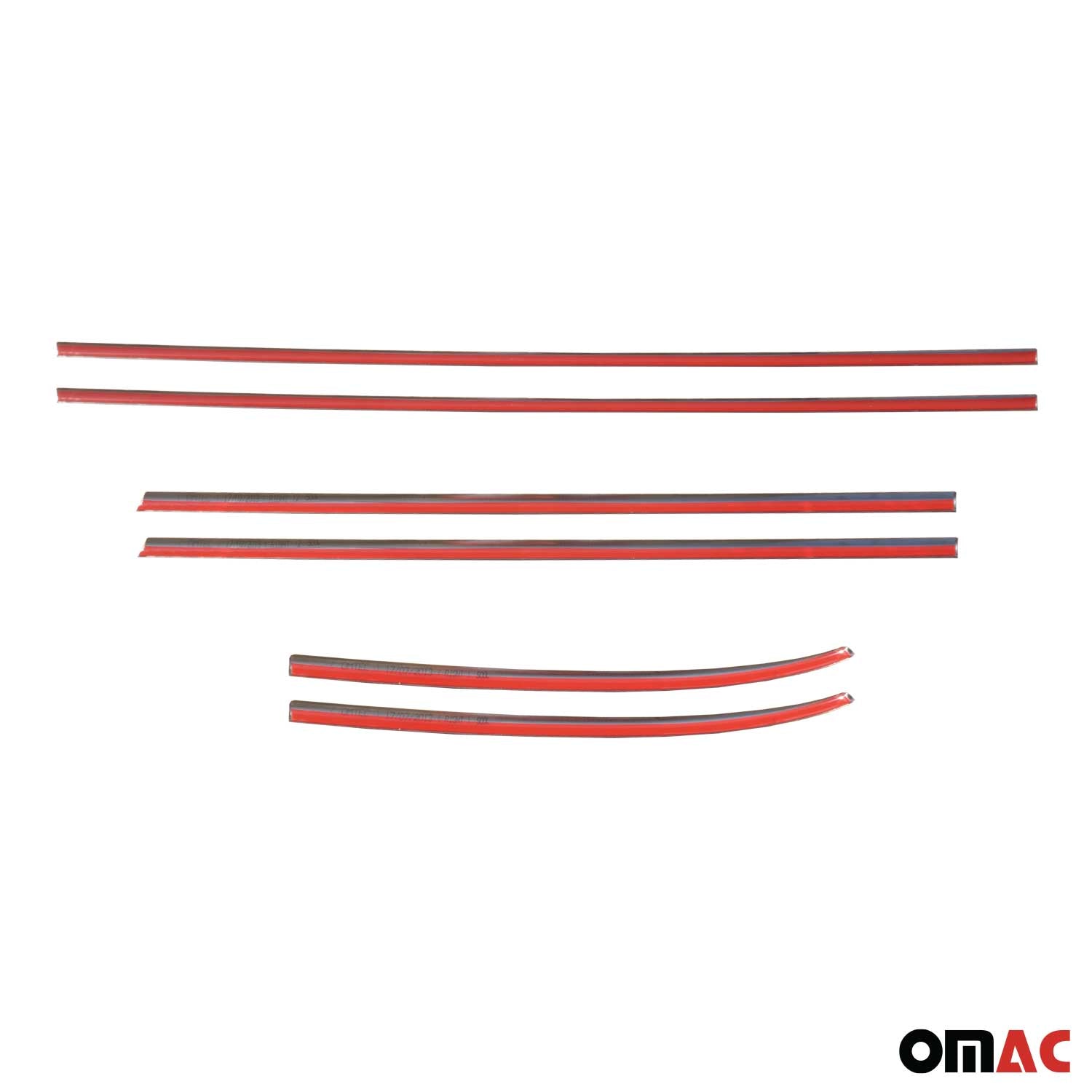 2014-2020 Fiat 500L Window Molding Trim Streamer Stainless Steel Silver 6Pcs