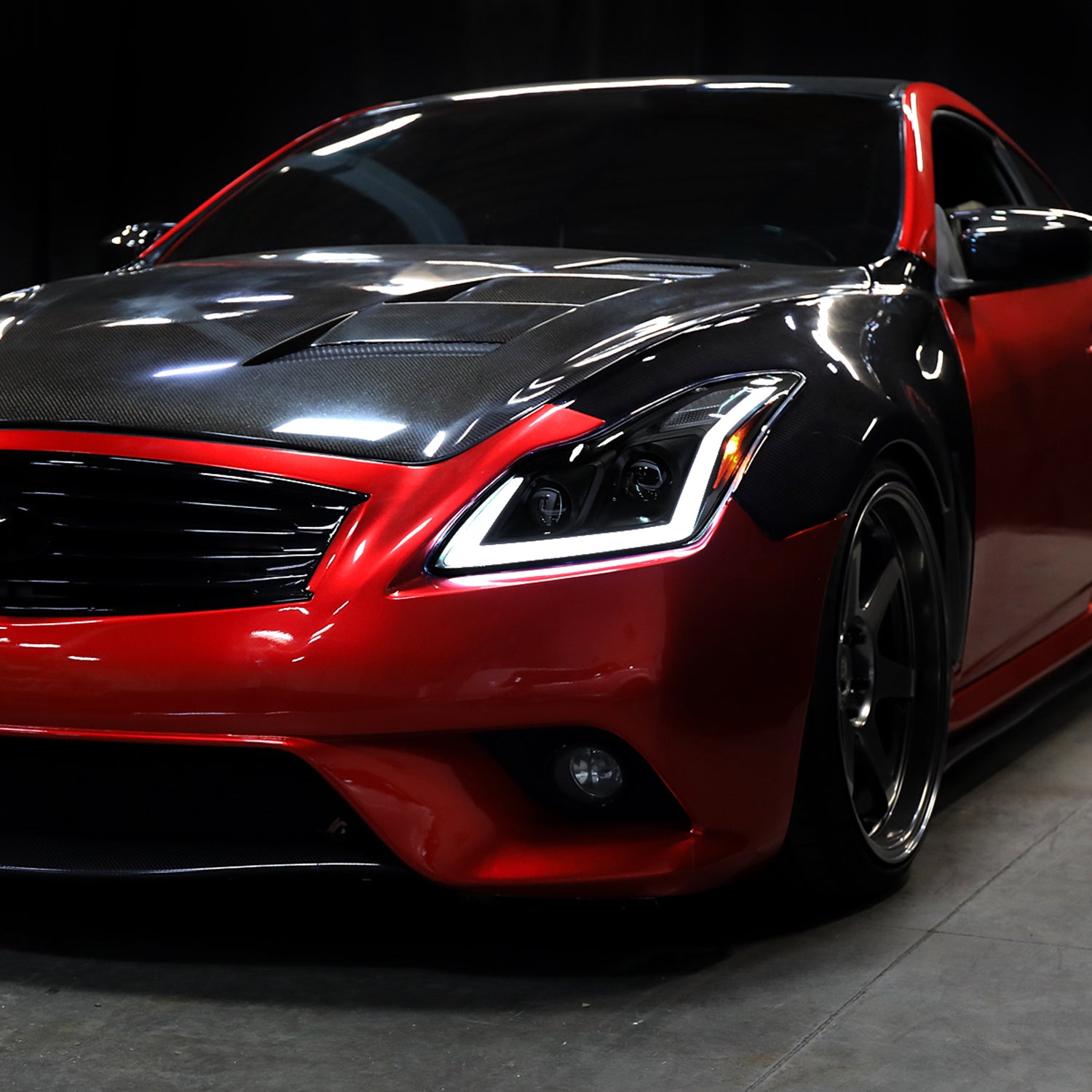 2008-2013 Infiniti G37/14-2015 Q60 Coupe/Convertible LED Signal Headlights Smoke