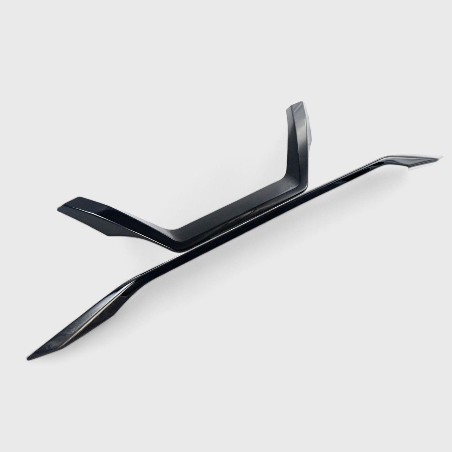 2019-2023 Nissan Maxima Grille Overlay Gloss Black 2Pcs ABS Plastic