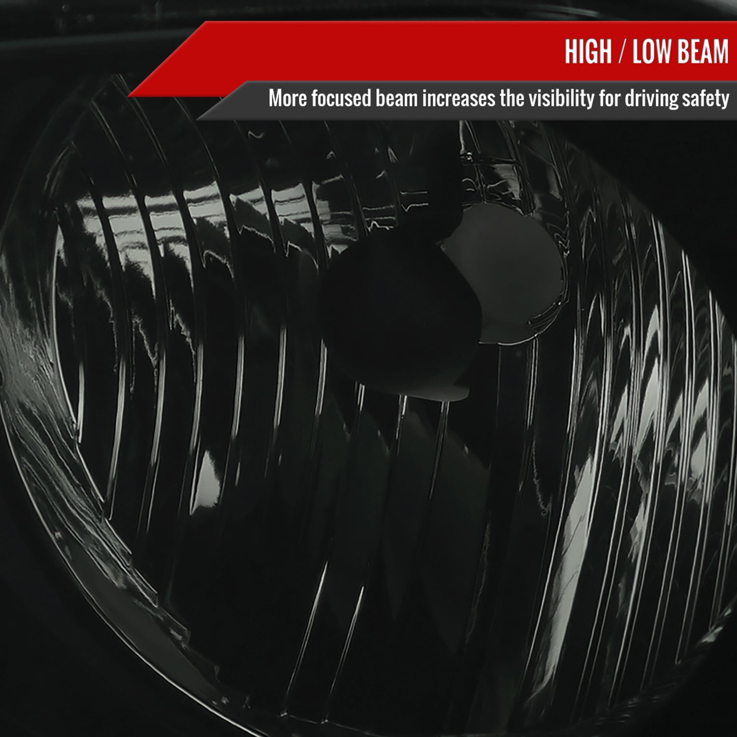 2005-2009 Ford Mustang Factory Style Headlights Black Housing/Smoke Lens