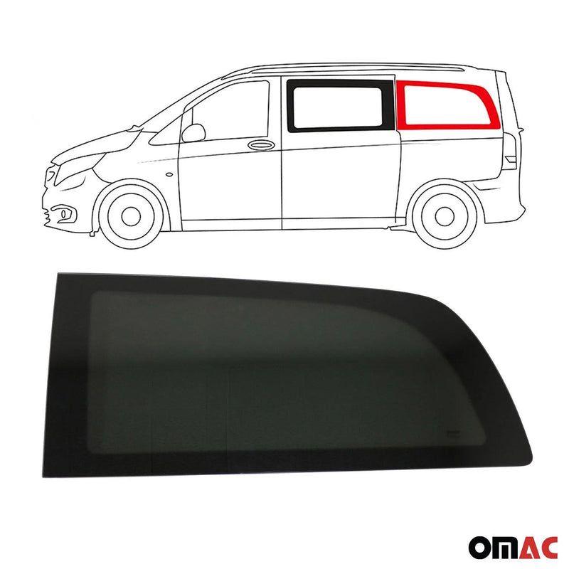 2016-2024 Mercedes Metris Window Glass Left Side Rear Black L3 Long