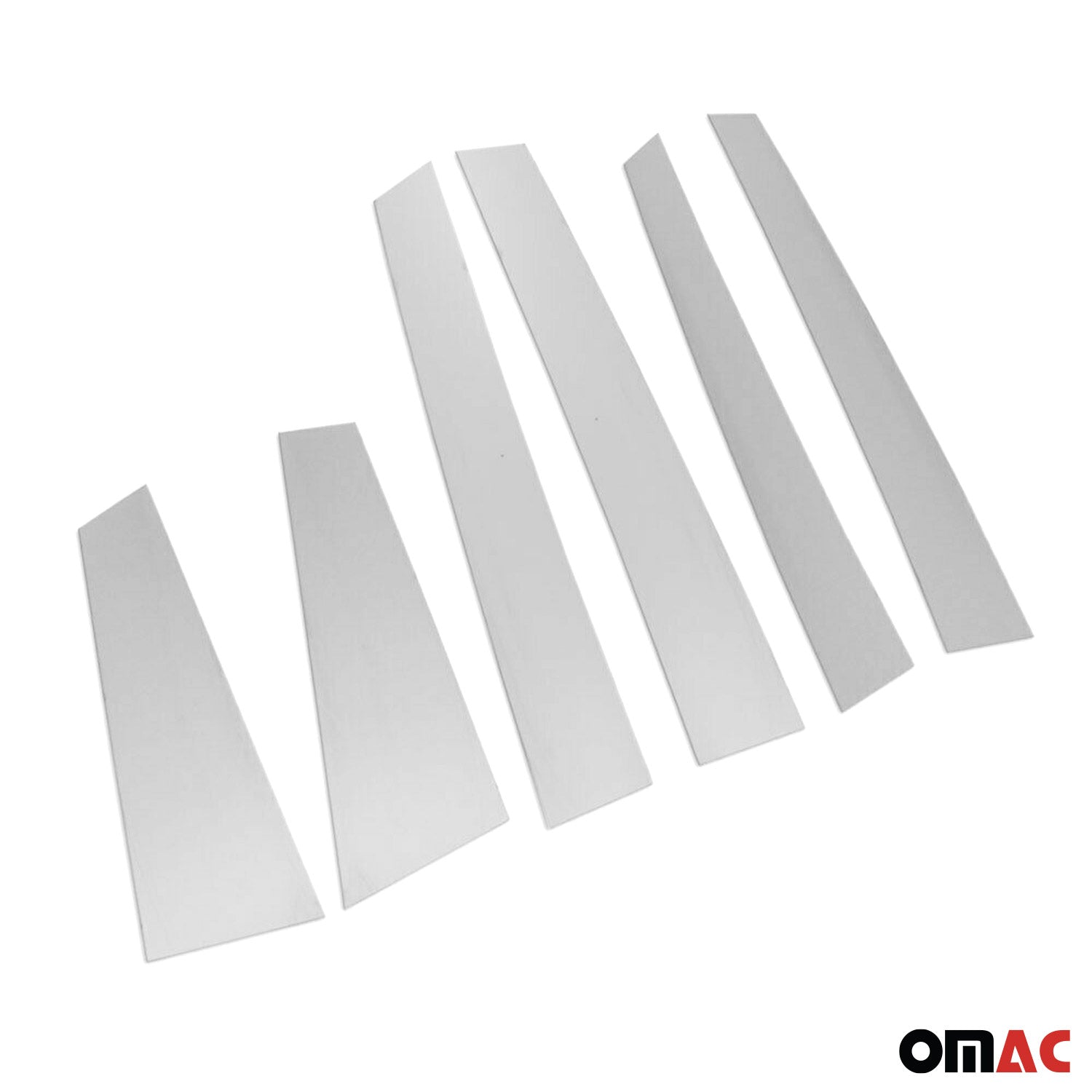 2015-2024 Jeep Renegade Window Pillar Posts Door Trim Cover Steel Silver 6x