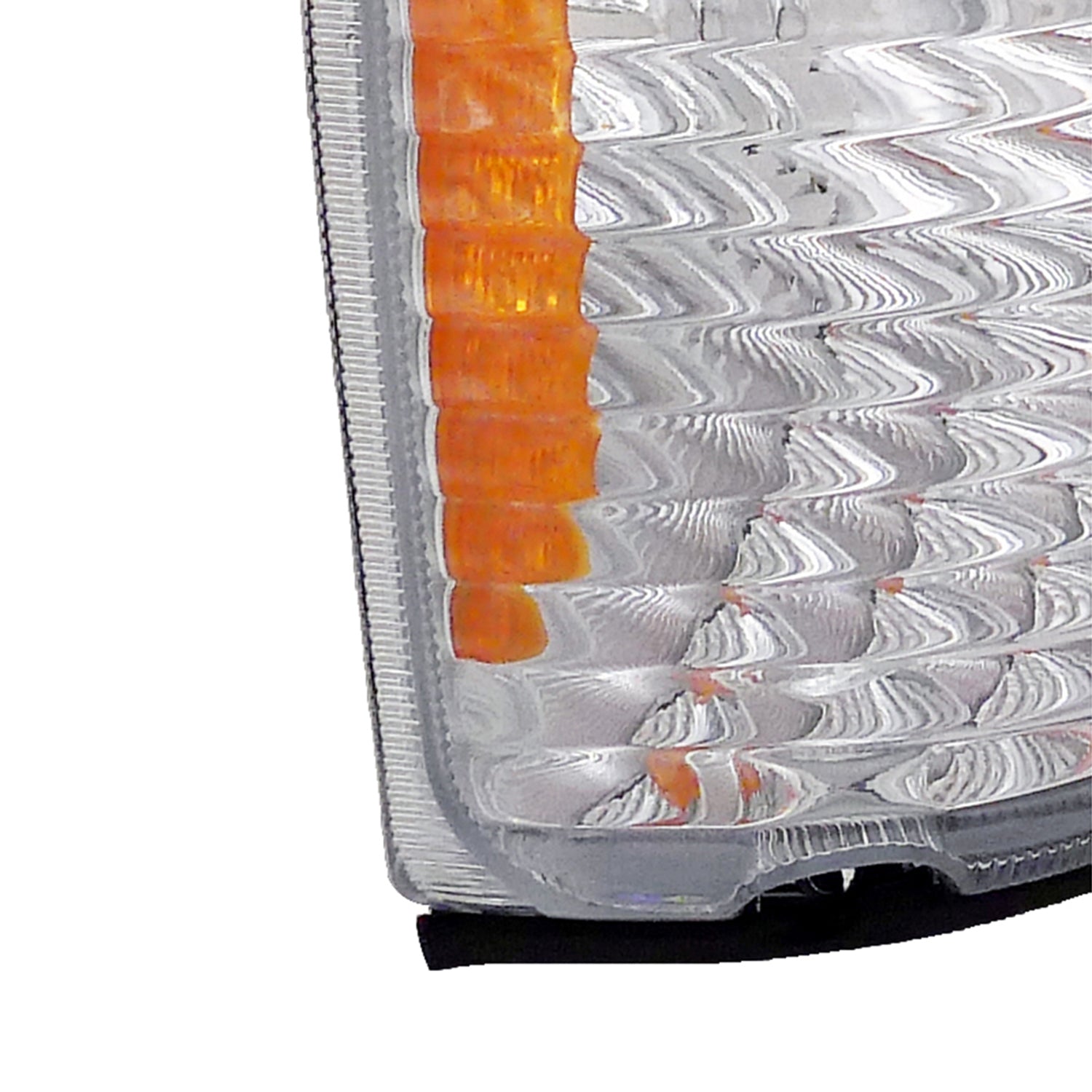 1992-2007 Ford E-Series Econoline Corner Lights Amber Reflectors Chrome/Clear