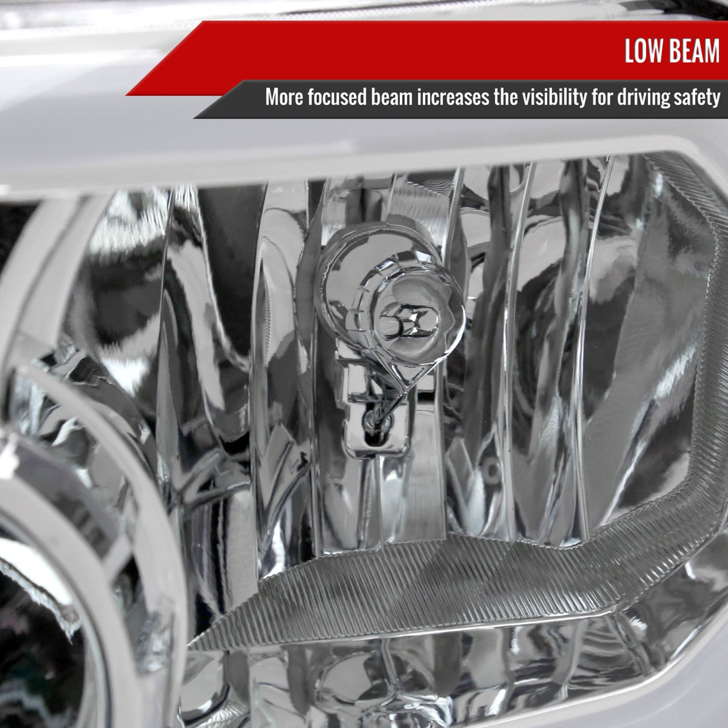 2007-2013 Toyota Tundra/2008-2017 Sequoia LED Tube Factory Headlights Chrome