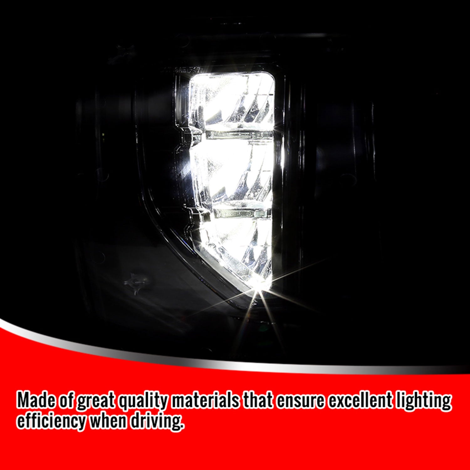 2016-2018 Chevy Silverado 1500 LED Fog Lights Kit Chrome Housing/Clear Lens