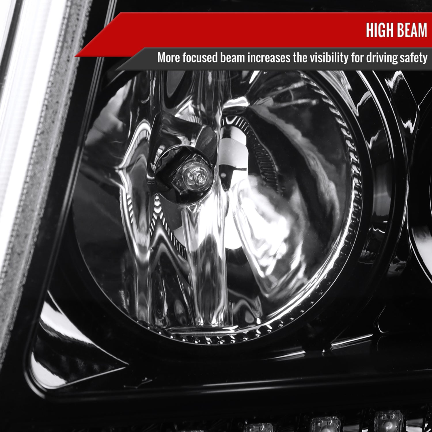 2001-2011 Ford Ranger Projector Headlights LED Light & LED Signal Jet Black