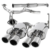 2008-2014 Subaru Impreza WRX STI Sedan Steel Dual Catback Exhaust Quad Tips