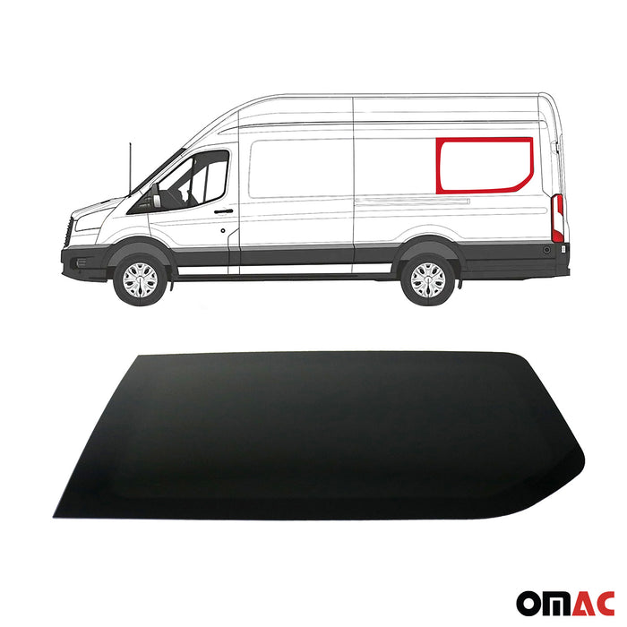 Window Glass for Ford Transit 2015-2024 Mid-High Roof Rear Left Side L4 Black