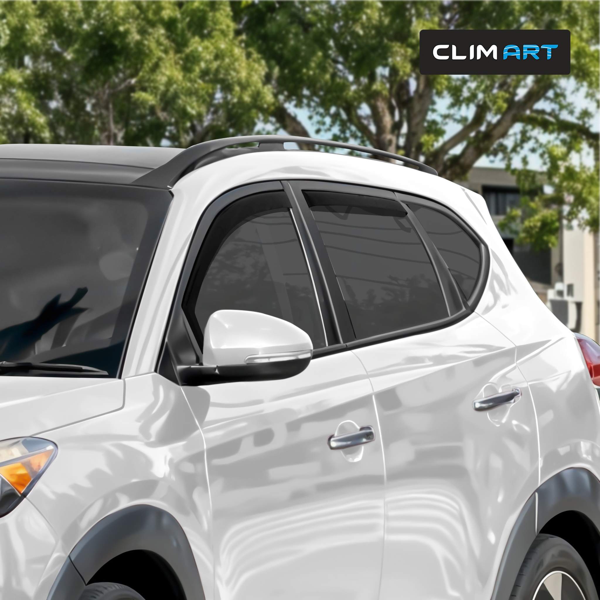 Clim Art Wind Deflectors for Hyundai Tucson 2016-2021 In-channel Dark Smoke 4Pcs