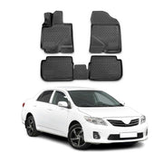 2009-2013 Toyota Corolla Floor Mats Liners Full Set All Weather Black