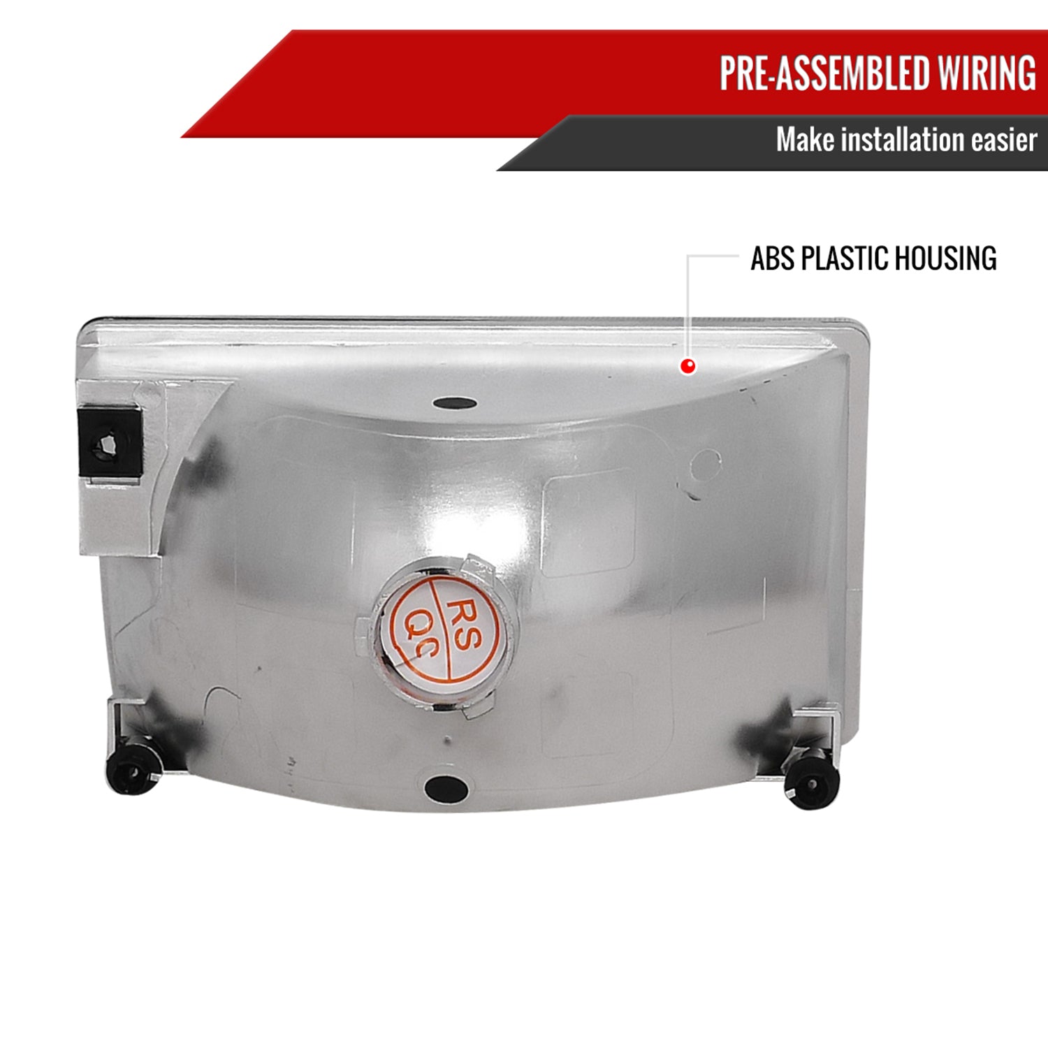 1993-1998 Jeep Grand Cherokee Factory Style Headlights Chrome/Clear Lens