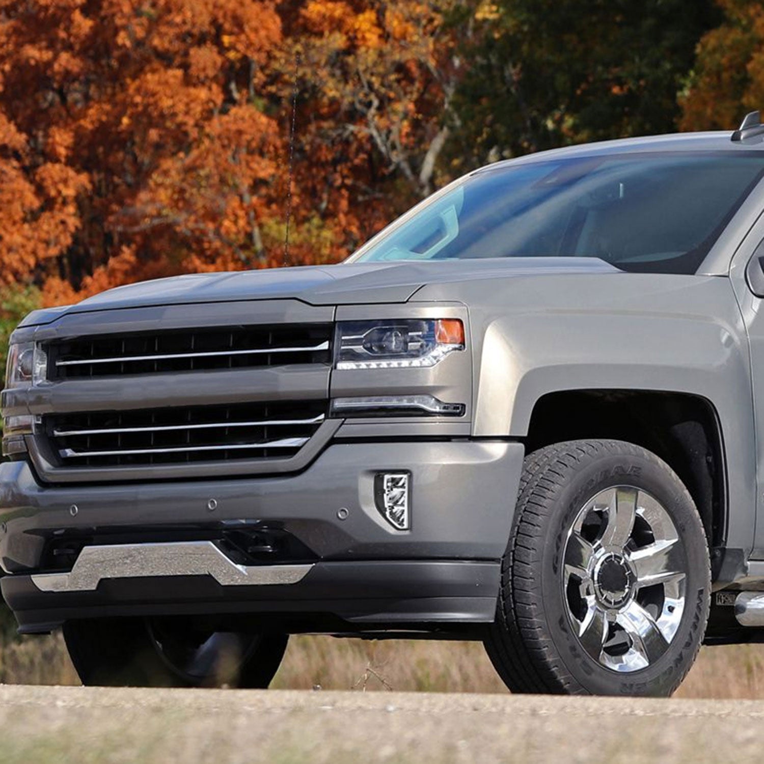 2016-2018 Chevy Silverado 1500 LED Fog Lights Kit Chrome Housing/Clear Lens