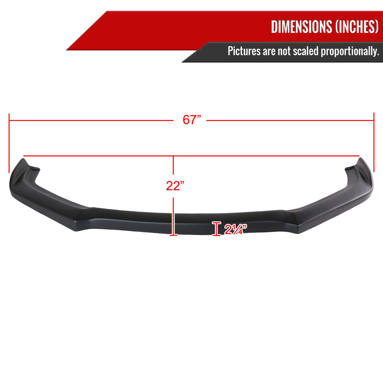 2013-2016 Scion FRS/Toyota 86/Subaru BRZ Black Polypropylene Bumper Lip