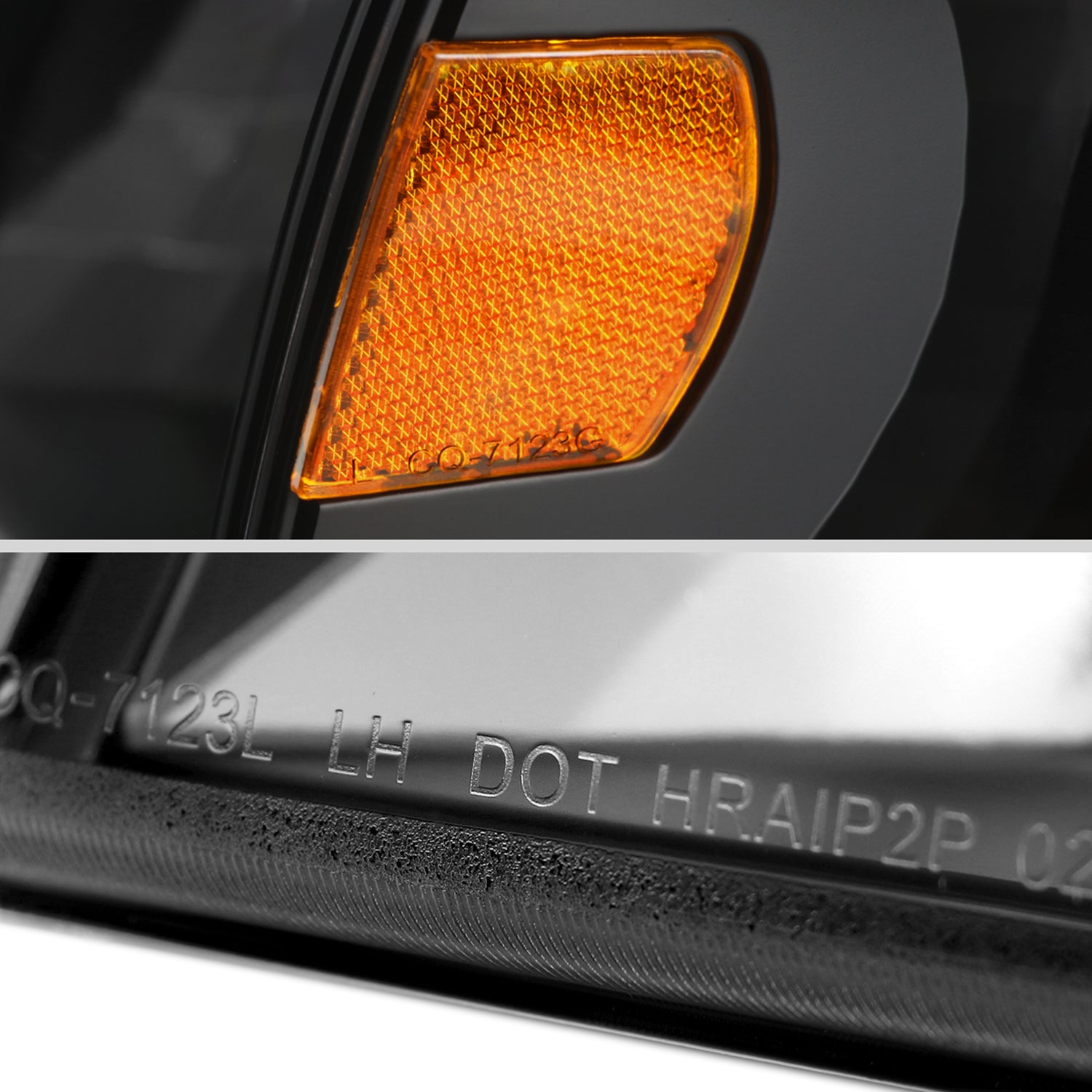 1993-1997 Ford Ranger Factory Headlights Corner Lights&Amber Reflector Black