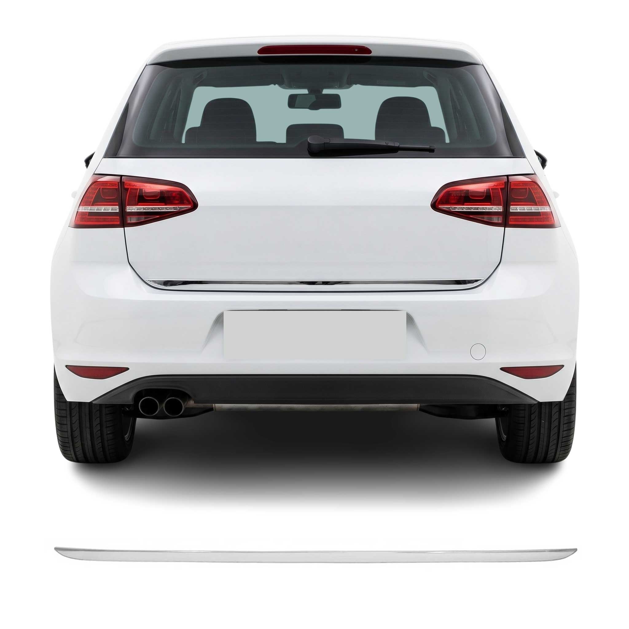 2022-2024 Volkswagen Golf MK8 Rear Trunk Lid Molding Trim Silver 1Pc Stainless Steel