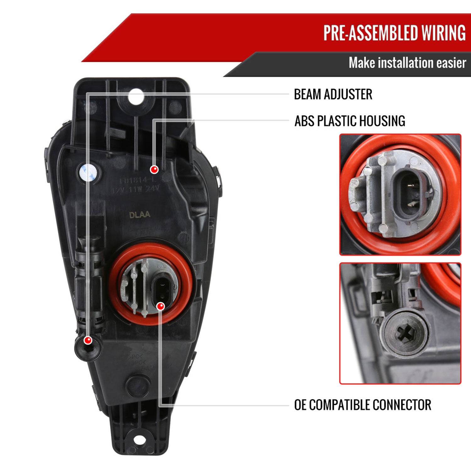 2020-2022 Ford Escape LED Fog Lights Kit Chrome Housing/Clear Lens