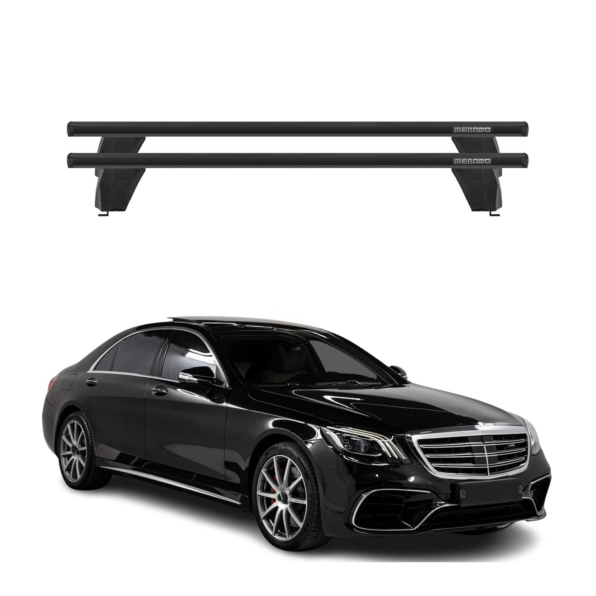 2014-2020 Mercedes S Class W222 Sedan Roof Rack Cross Bars Black