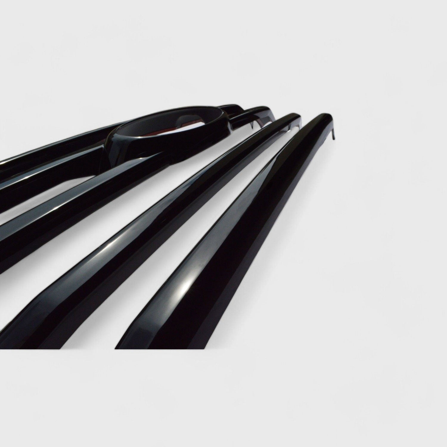 2015-2017 Ford F-150 Grille Overlay Gloss Black 4Pcs ABS Plastic