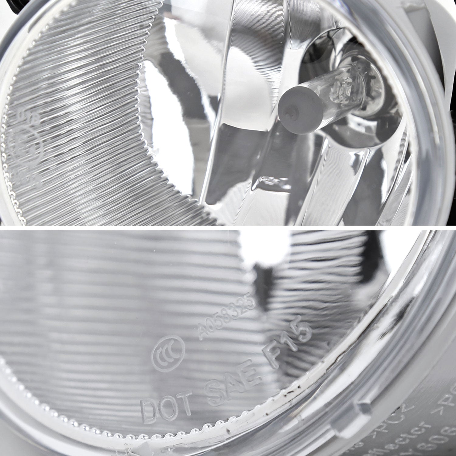 2020-2021 Toyota Highlander Fog Bumper Lights Chrome Housing/Clear Lens