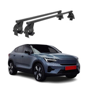 Top Roof Racks Cross Bars Carrier for Volvo C40 Recharge 2022-25 Steel Black 2x