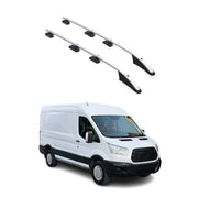 2015-2025 Ford Transit L2 MWB Roof Rack Rails Side Rails Silver