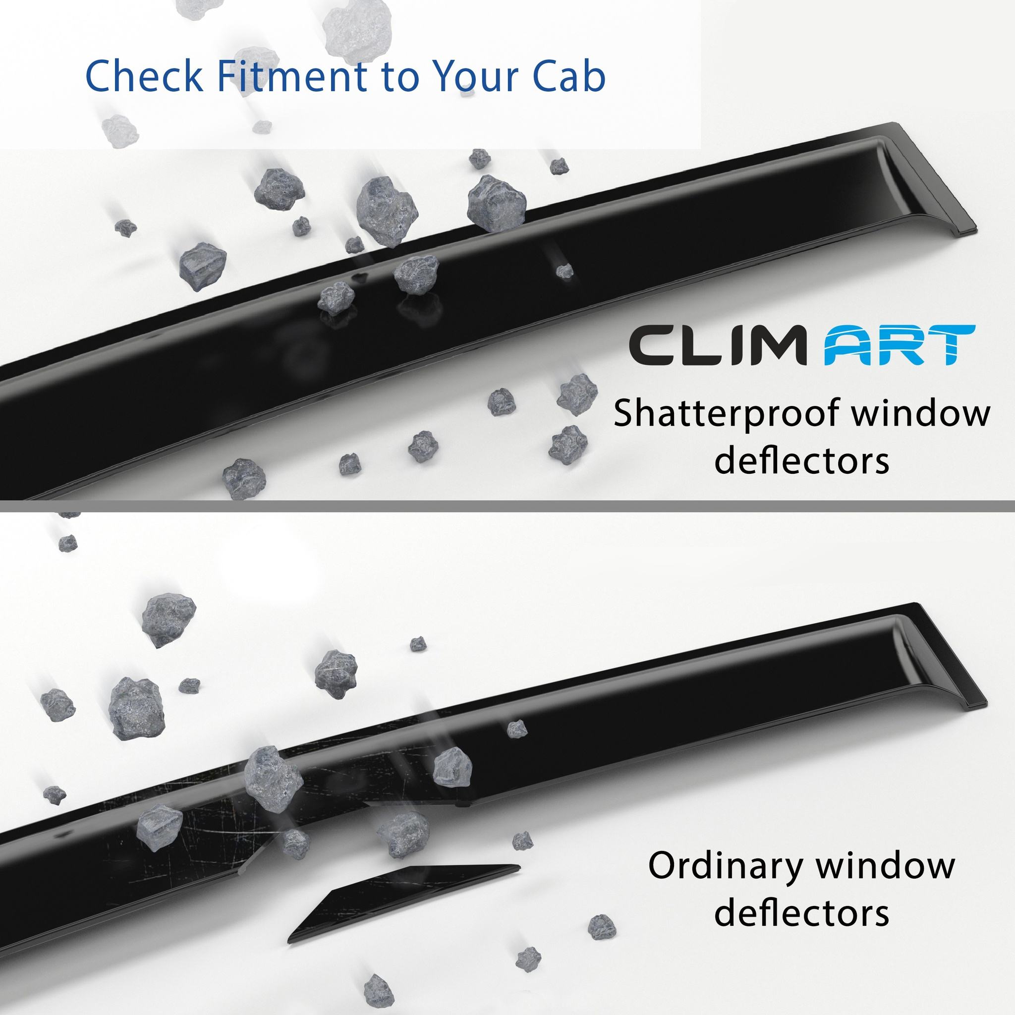 Clim Art Wind Deflectors for Acura RDX 2019-2026 In-channel Dark Smoke 4Pcs