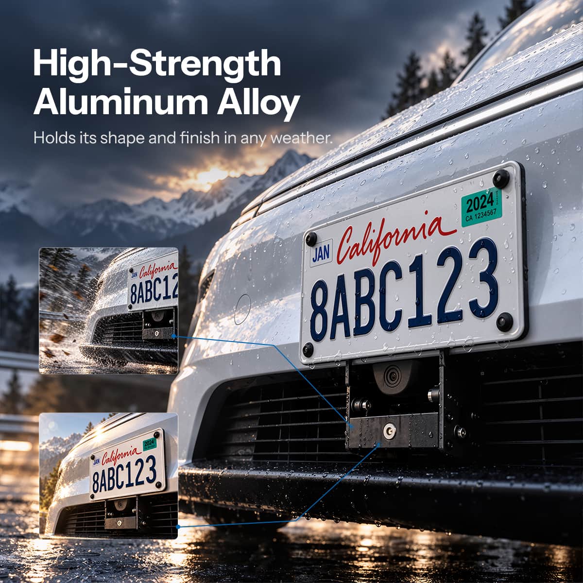 Model Y Juniper Front License Plate Holder | No-Drill, Anti-Theft Aluminum