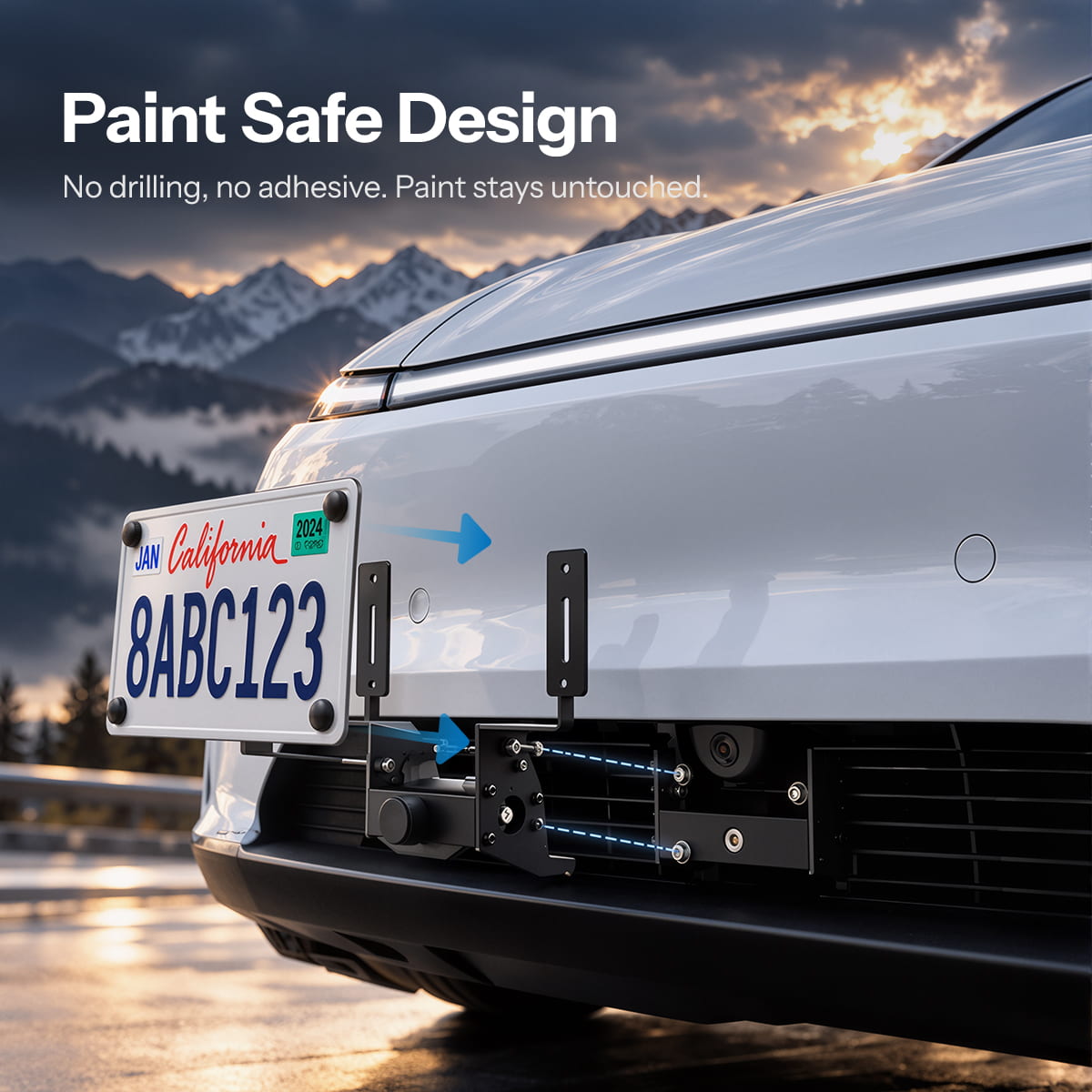 Model Y Juniper Front License Plate Holder | No-Drill, Anti-Theft Aluminum