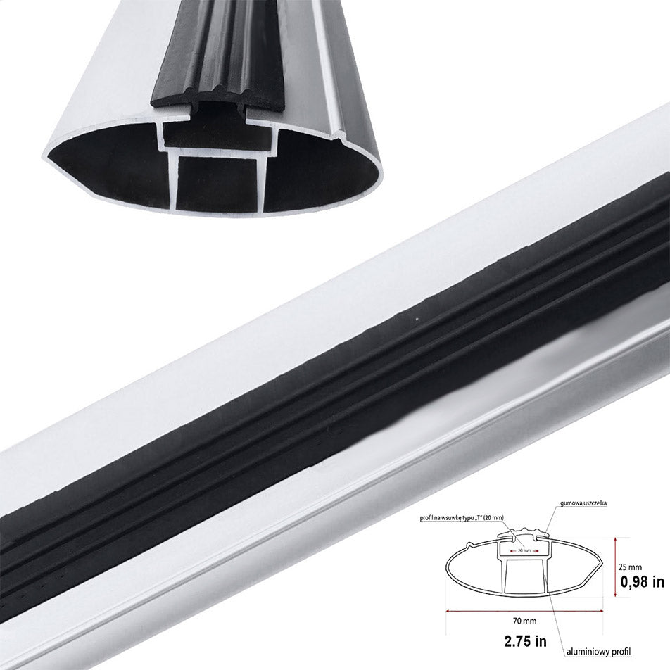For Opel Corsa E 2014-2019 Roof Rack Cross Bars Fix Point, Black