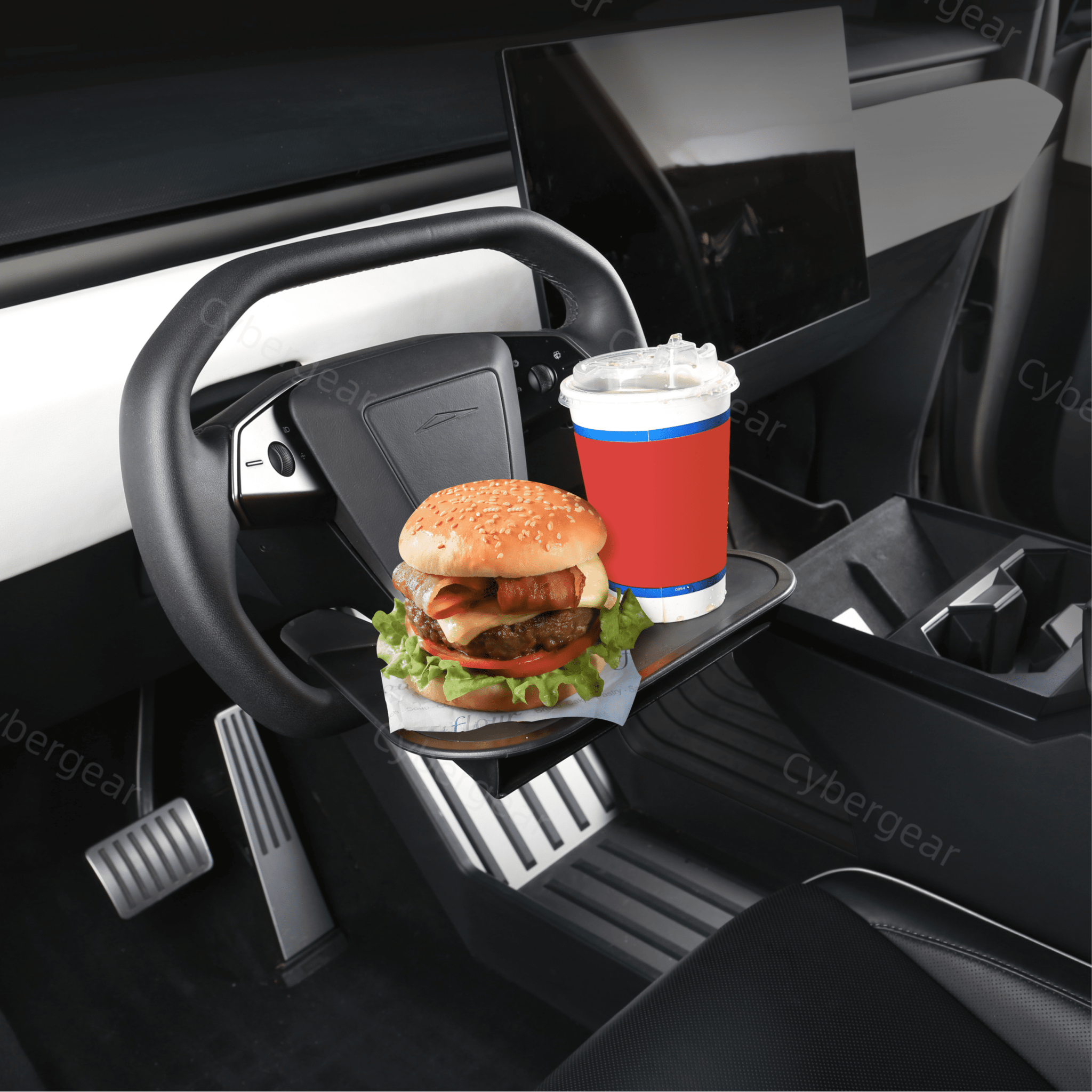Removable Steering Wheel Tray for Cybertruck