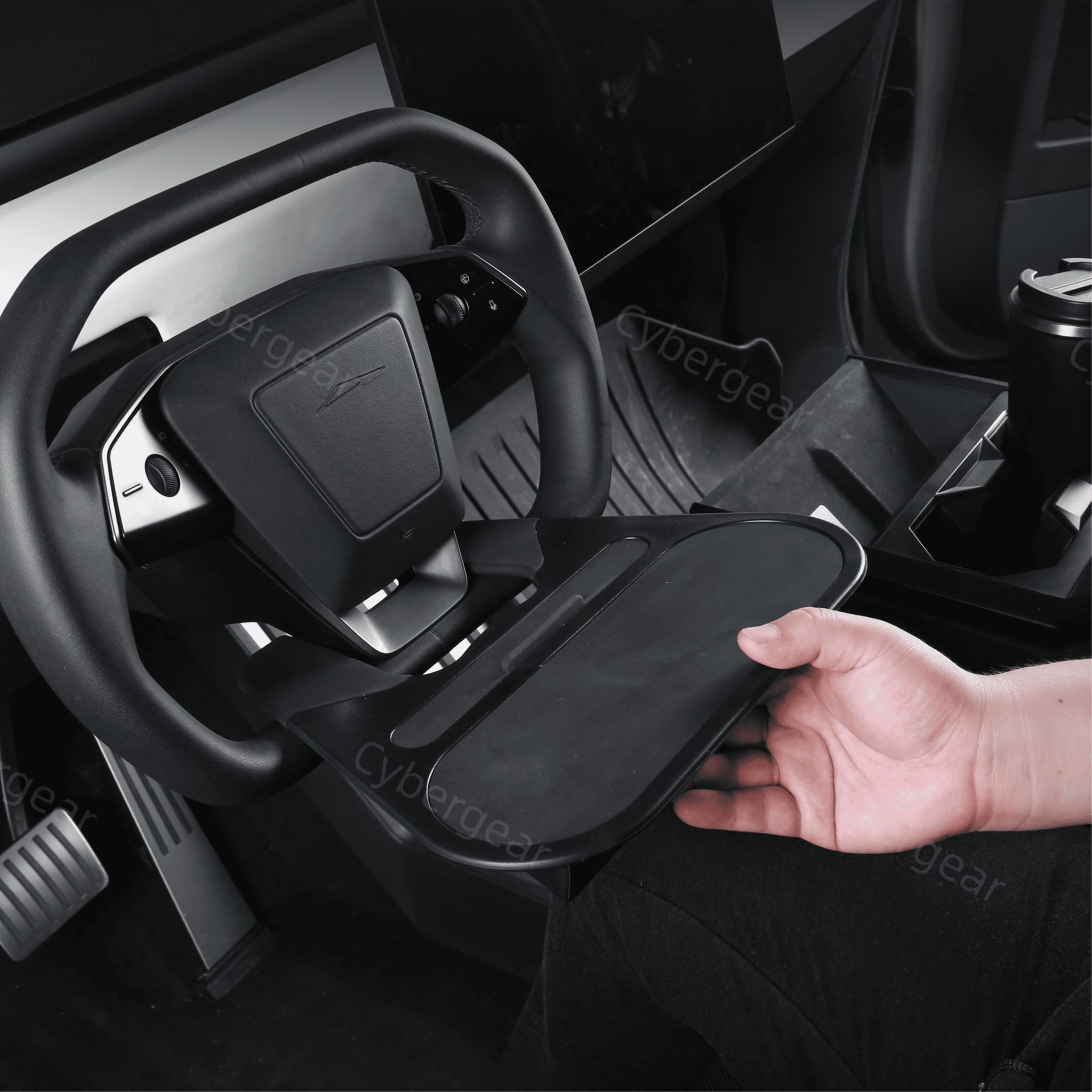 Removable Steering Wheel Tray for Cybertruck