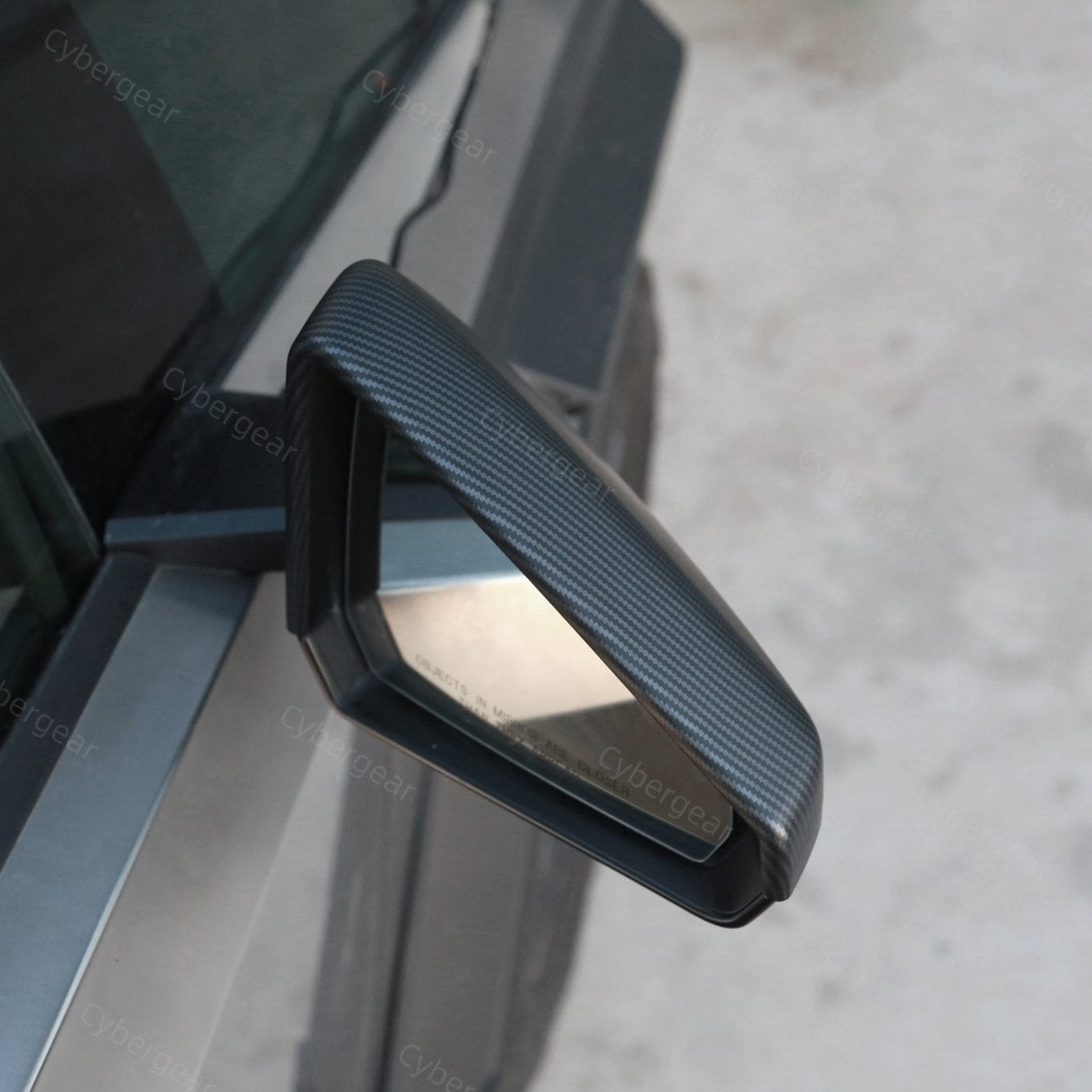 [Carbon Fiber Pattern ABS] Texture Side Mirror Cap Rearview Protective Cover For Cybertruck (2 Pcs))