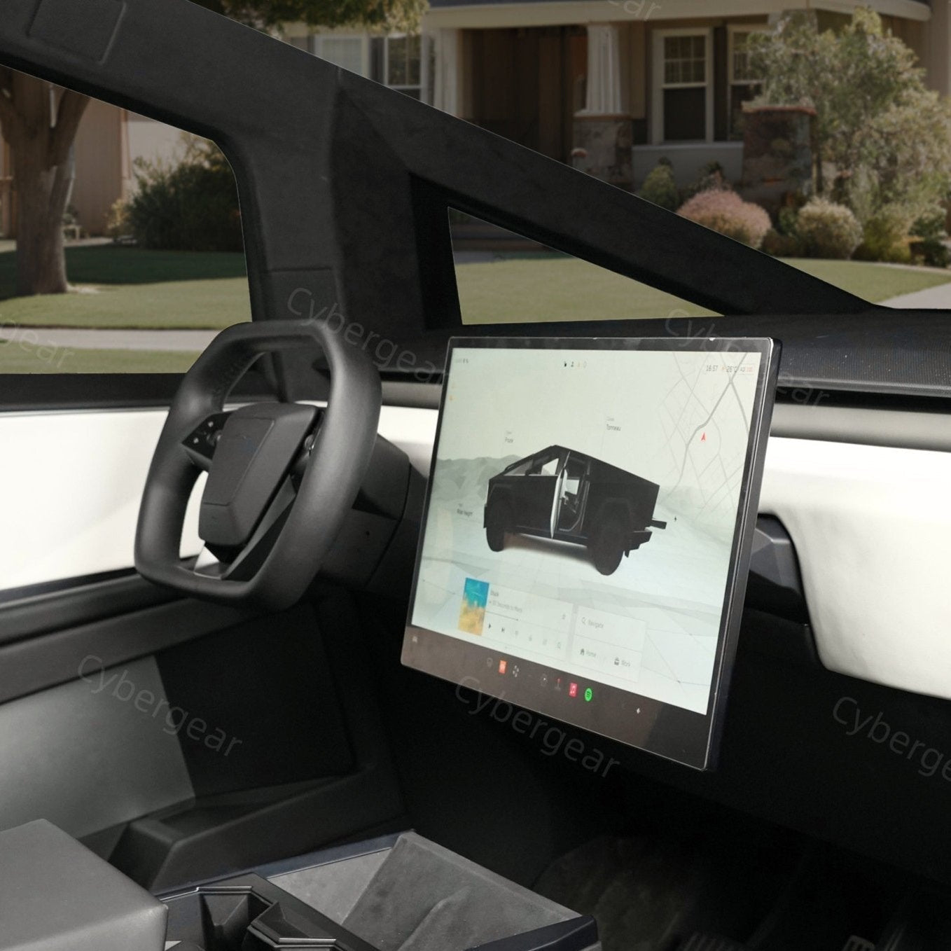 Tesla Cybertruck Dashboard Screen Swivel Tilt Mount Rotating Kit