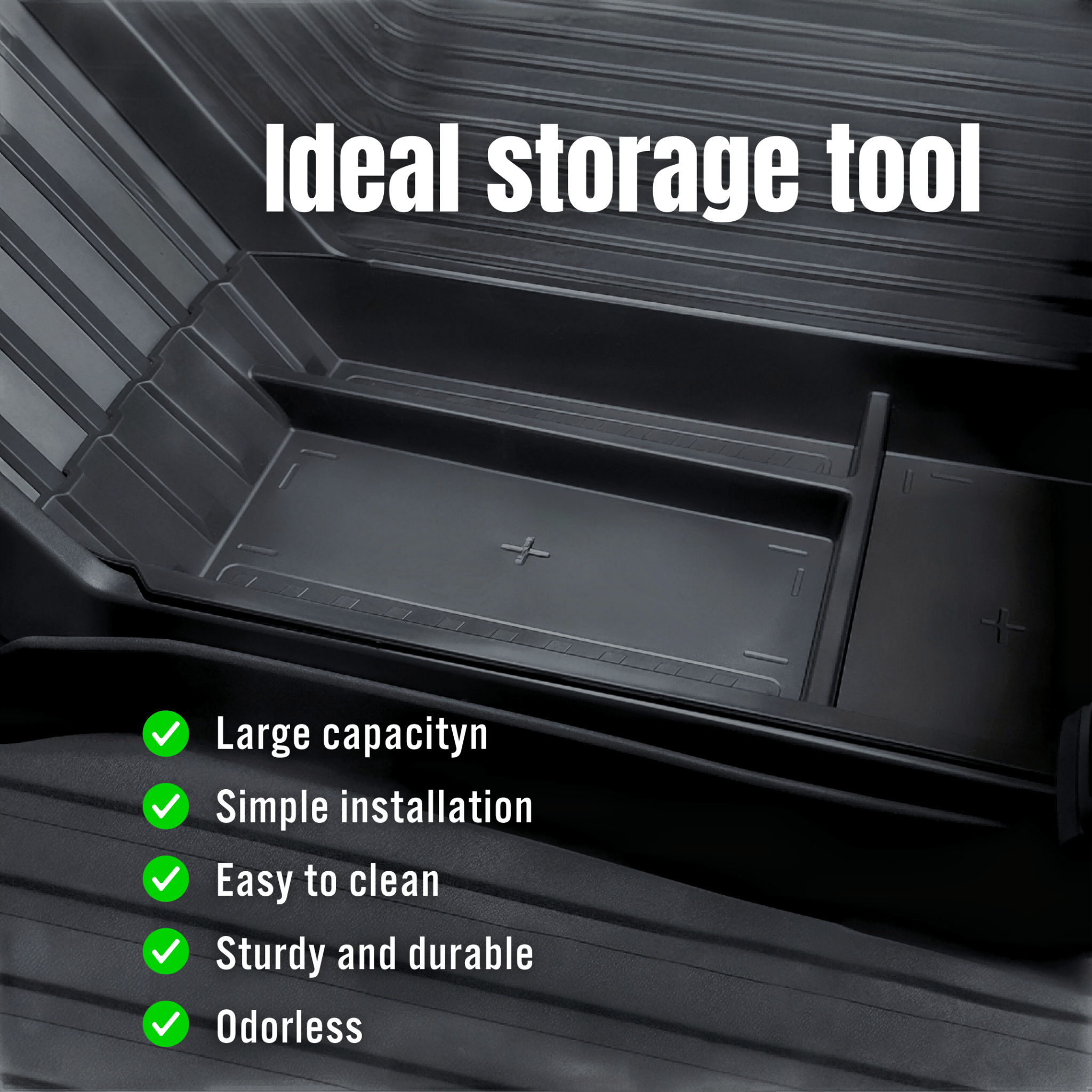 Tesla Cybertruck Floor Organizer Tray Lower Console Storage