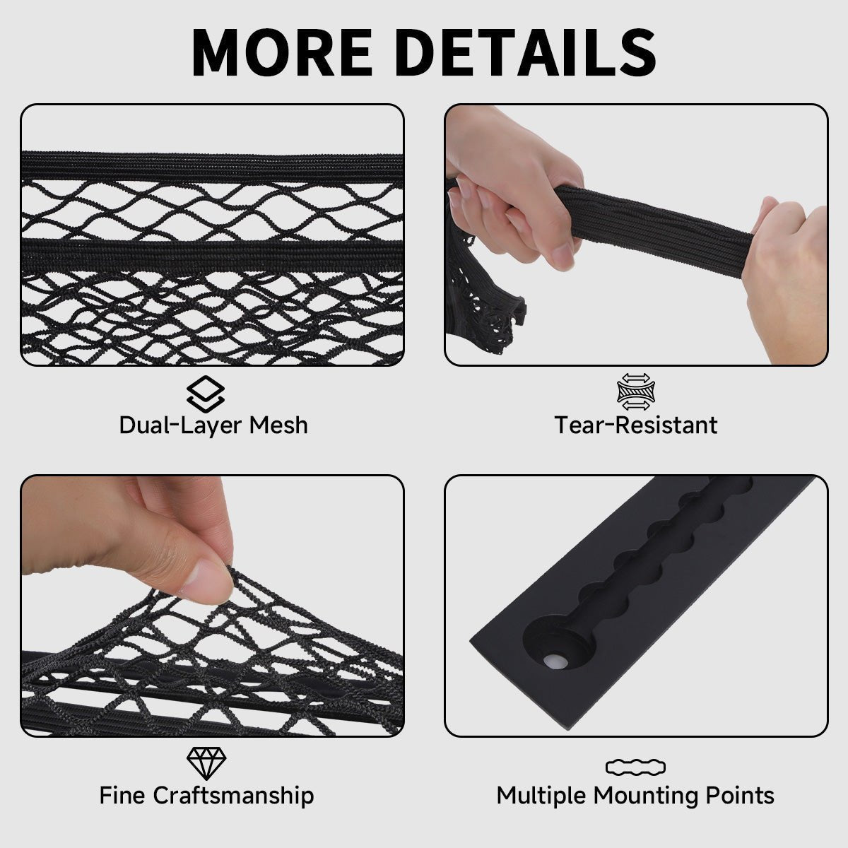 Tesla Cybertruck Front Trunk L-Track + Cargo Net