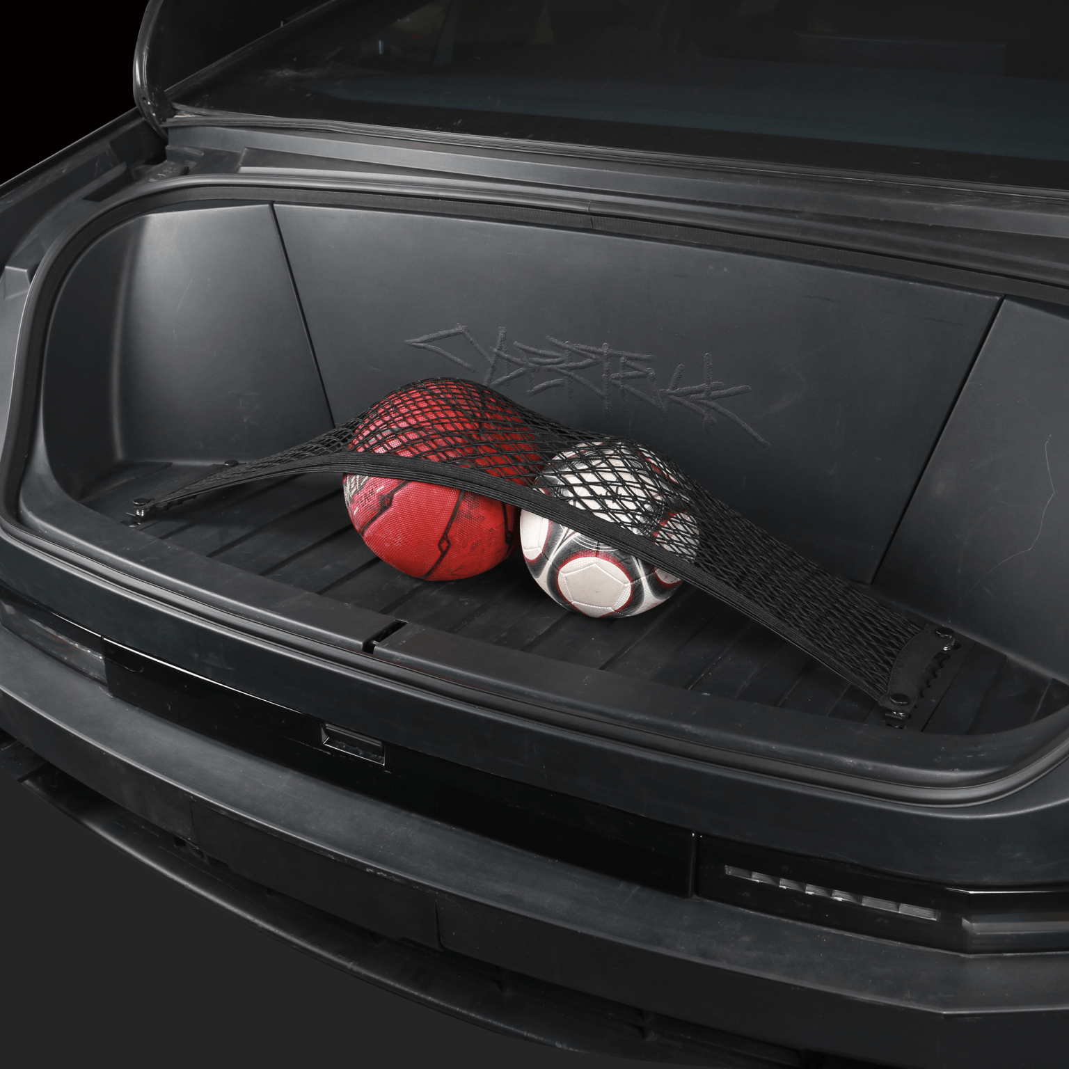 Tesla Cybertruck Front Trunk L-Track + Cargo Net