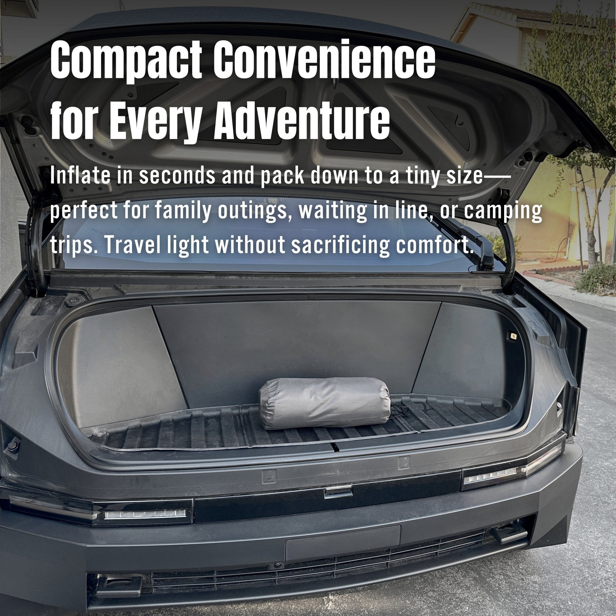 Tesla Cybertruck Inflatable Air Mattress & Self-inflating cushion