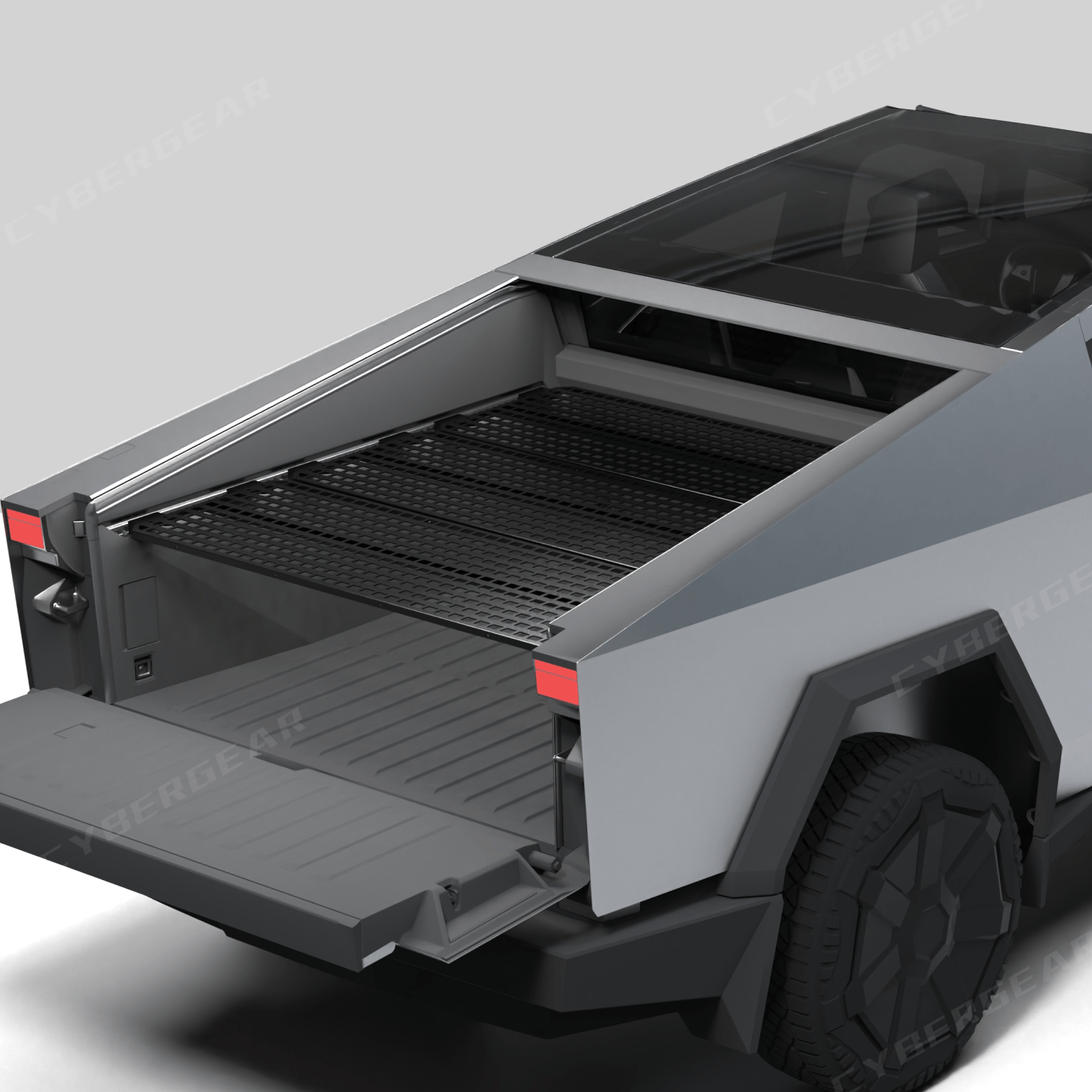 Tesla Cybertruck L-Track Molle Trunk Bed Shelf Level Molle Panels