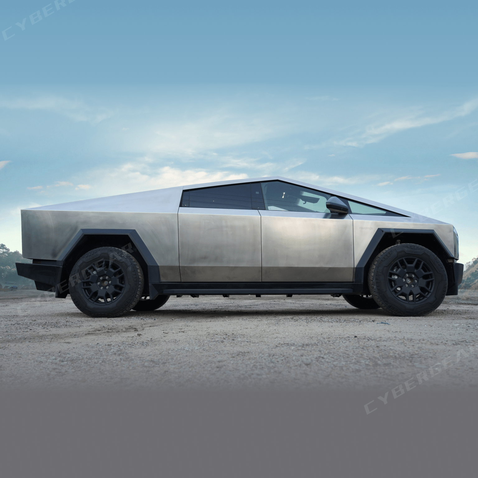 Tesla Cybertruck Running Board Set Nerf Bars Side Steps