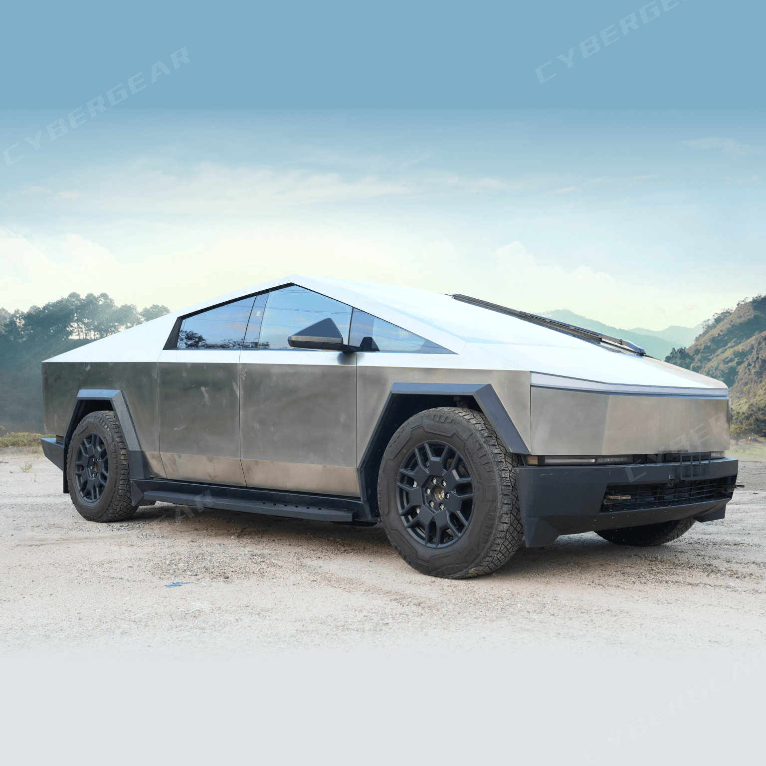 Tesla Cybertruck Running Board Set Nerf Bars Side Steps