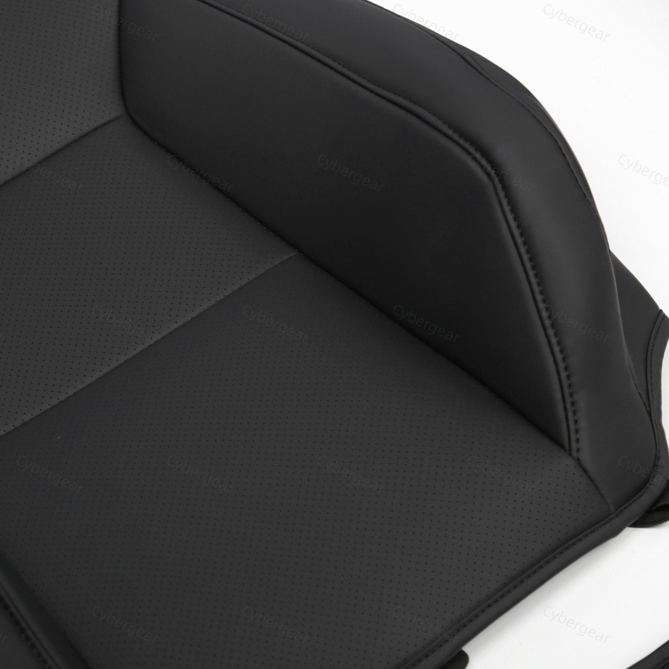 Tesla Cybertruck Seat Covers Leather Seat Protector Full Coverage(Black/White)